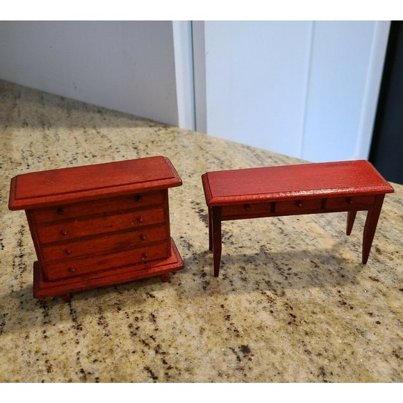 Toys Greenbrier International Doll House Furniture Red Wood Buffet